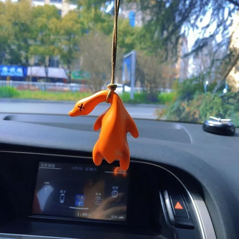 Funny Swing Goose Roasted White Roast Duck Car Pendant Swing Duck Car Hanging Ornament for Car Products Interior Accessories 4
