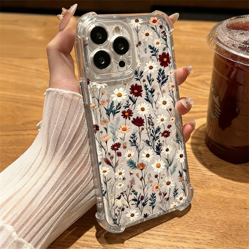 INS Flower Shockproof Phone Case
