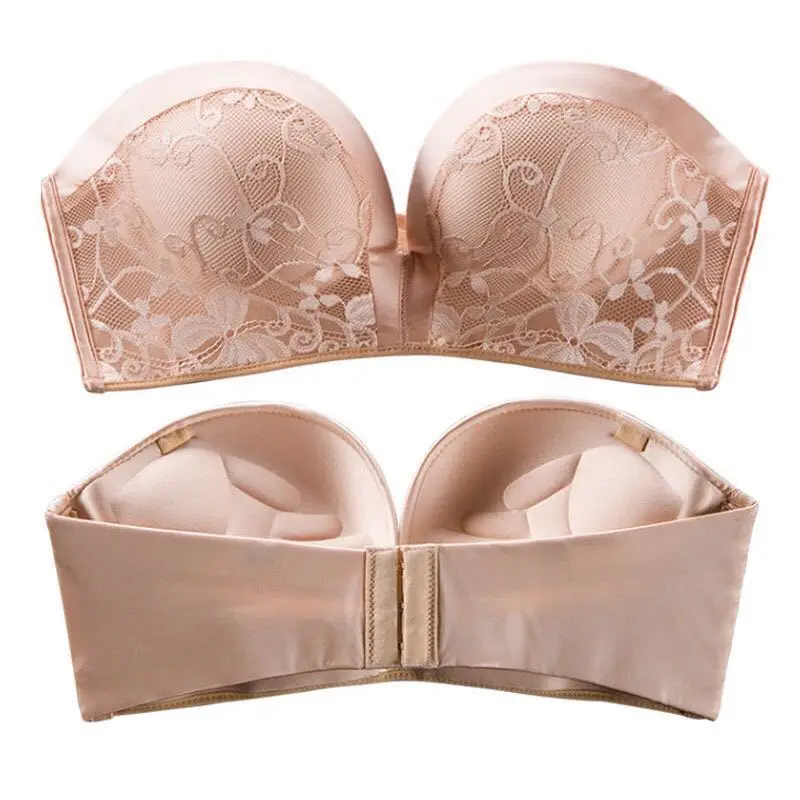 Intimo Senza Spalline Da Donna, Reggiseno Ultrafine Con Ricamo Floreale Trasparente, Reggiseno Invisibile Sexy, Biancheria Intima Da Donna