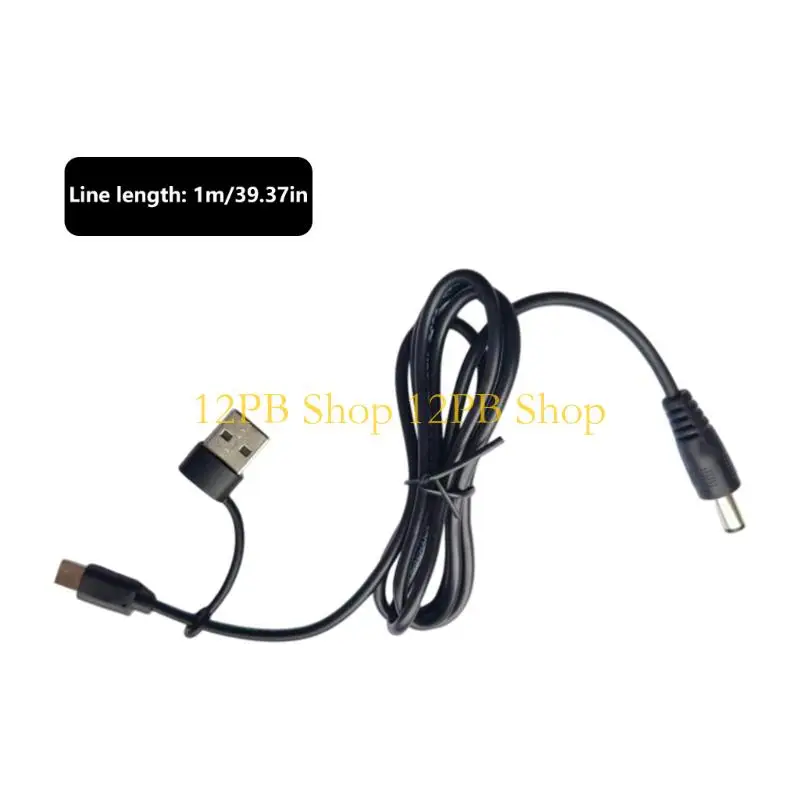 여러 장치용 DC5.5x2.1mm 12V 전원 공급 장치용 12PB 유형 C 및 USB 어댑터 케이블