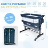 home. 3 in 1 Baby Bassinet, Upgraded Beside Crib with 360° Highly Visible Mesh wall, Comfy Co-sleeper Bassinet with mattress 3