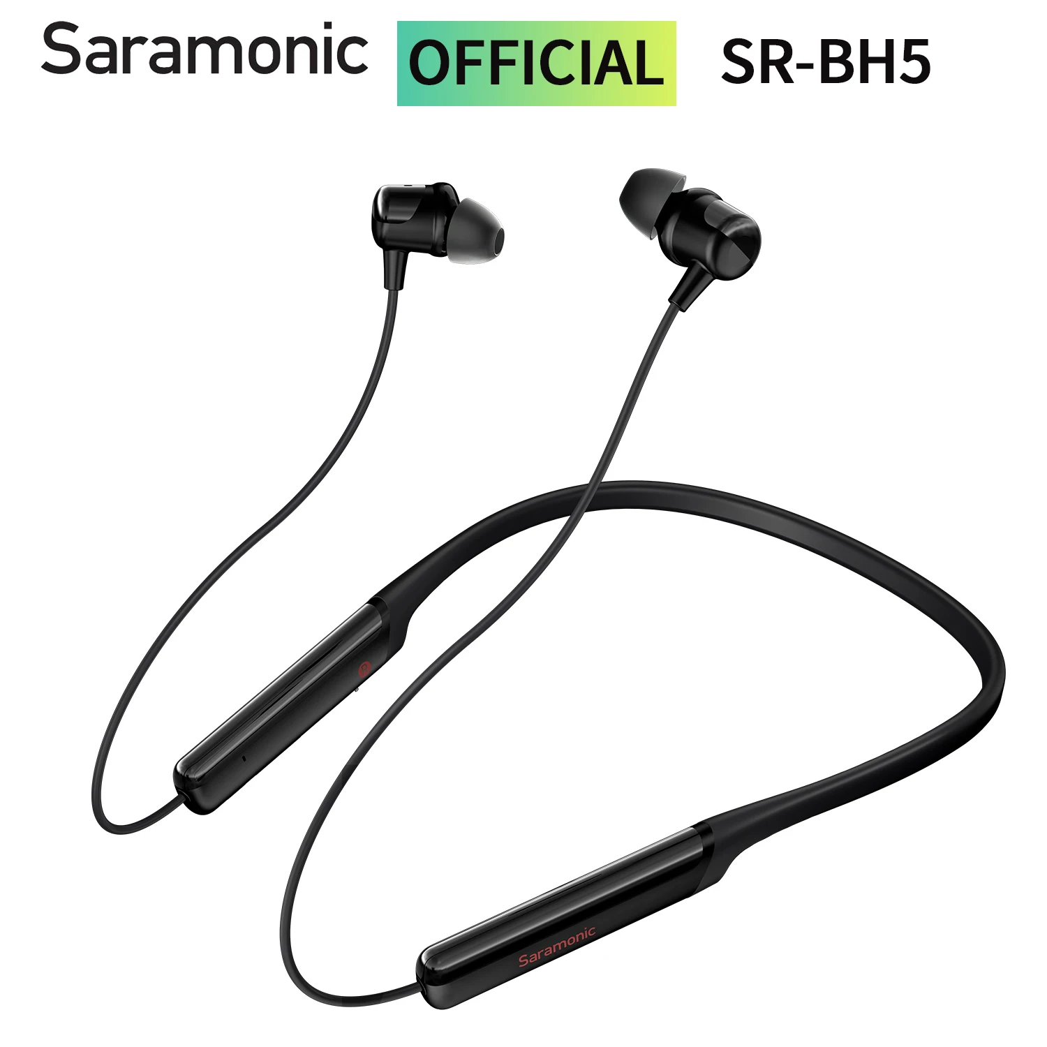 

Saramonic SR-BH5 Noise Cancelling Sports Headphone Running Headset Bluetooth 5.0 IPX5 Waterproof Built-in microphone handles