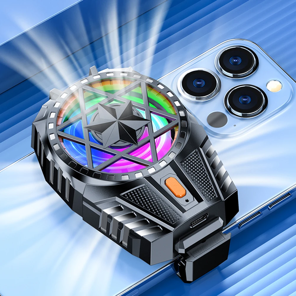 Portable Cooler For Mobile Phone Radiator Cooling Fan For Mobile Phone Fan Cell Cooling Plate Phone Cooler with RGB Light 1