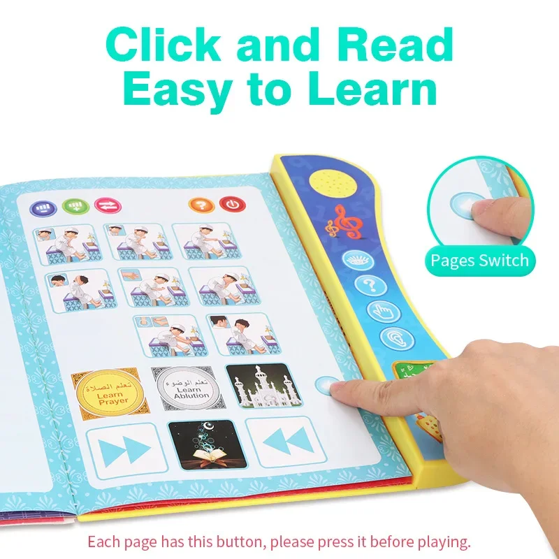 Arabic English Bilingual Version E-book with  Pen Point Reading Children's Early Education Learning Language Voice Book Toy 6