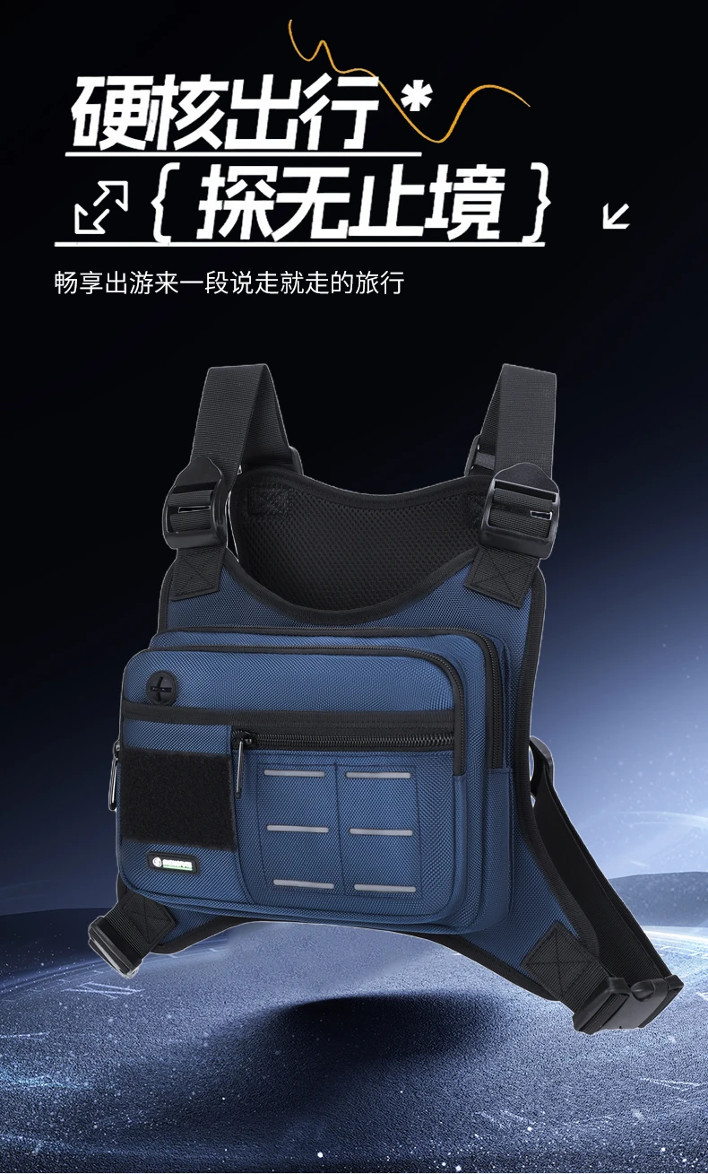 Tactical Functional Men Vest Bag Waist Packs High Quality Waterproof Men Pack Bag Backpack Fashion Trends Men Sling Bag Shoulder