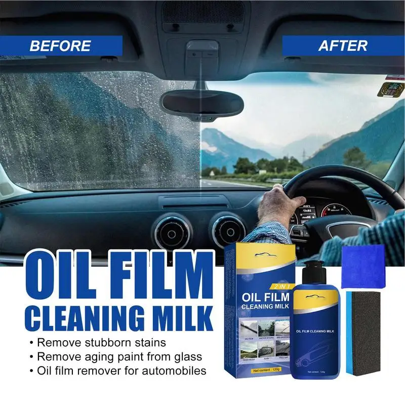 

Car Glass Oil Film Remover For Car 120ml Windscreen Cleaner Removal Cleaning Paste Glass Windshield Windscreen Cleaner car tool
