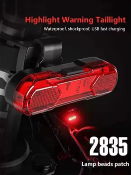 Luce Posteriore per Bicicletta, Fanale Posteriore USB Ricaricabile Impermeabile, Luce di Sicurezza per Ciclismo Notturno, Accessori MTB
