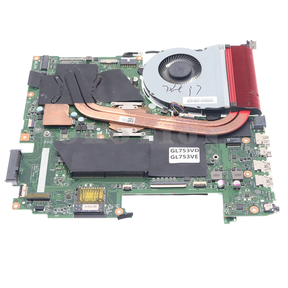 ASUS ROG GL753VE GL753 GL753V GL753VD FX753V 노트북 CPU GPU 냉각 방열판 팬용 1323-00VY000 라디에이터