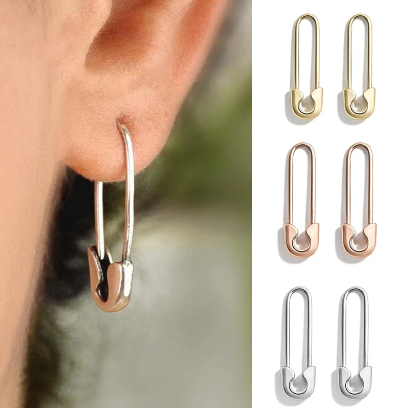 Enamel Safety Pin Earrings | Sparkle Society