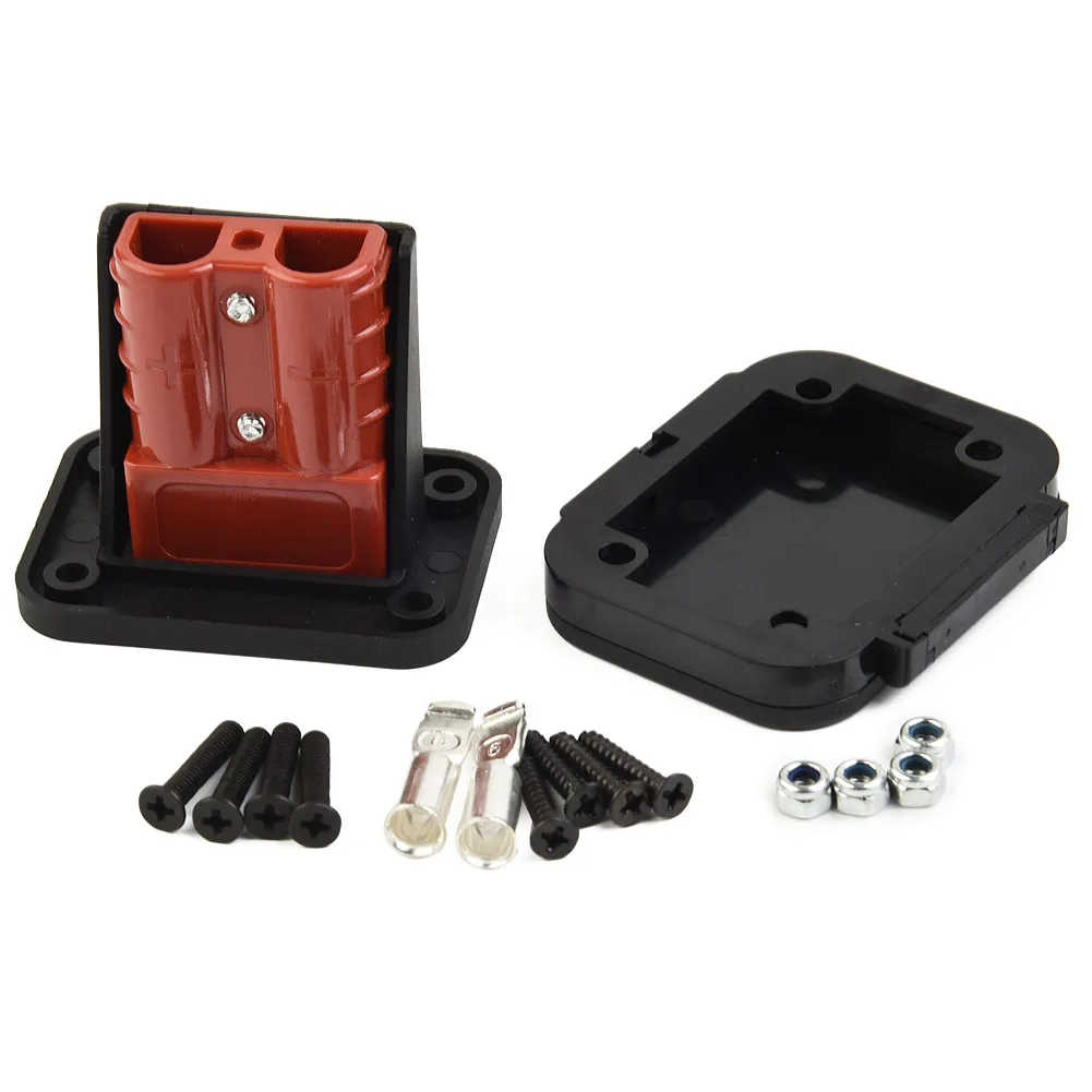 Twin Dual Flush Mount 50 Amp For Anderson Plug Mounting Bracket Caravan Trailer Truck For Anderson Connection Plug Connector 1pc