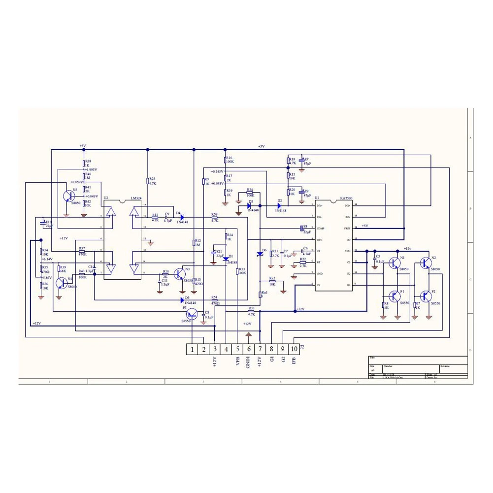ABUH-EG7500 PC+금속 프론트 스테이지 부스트 푸시-풀 스위칭 전원 드..