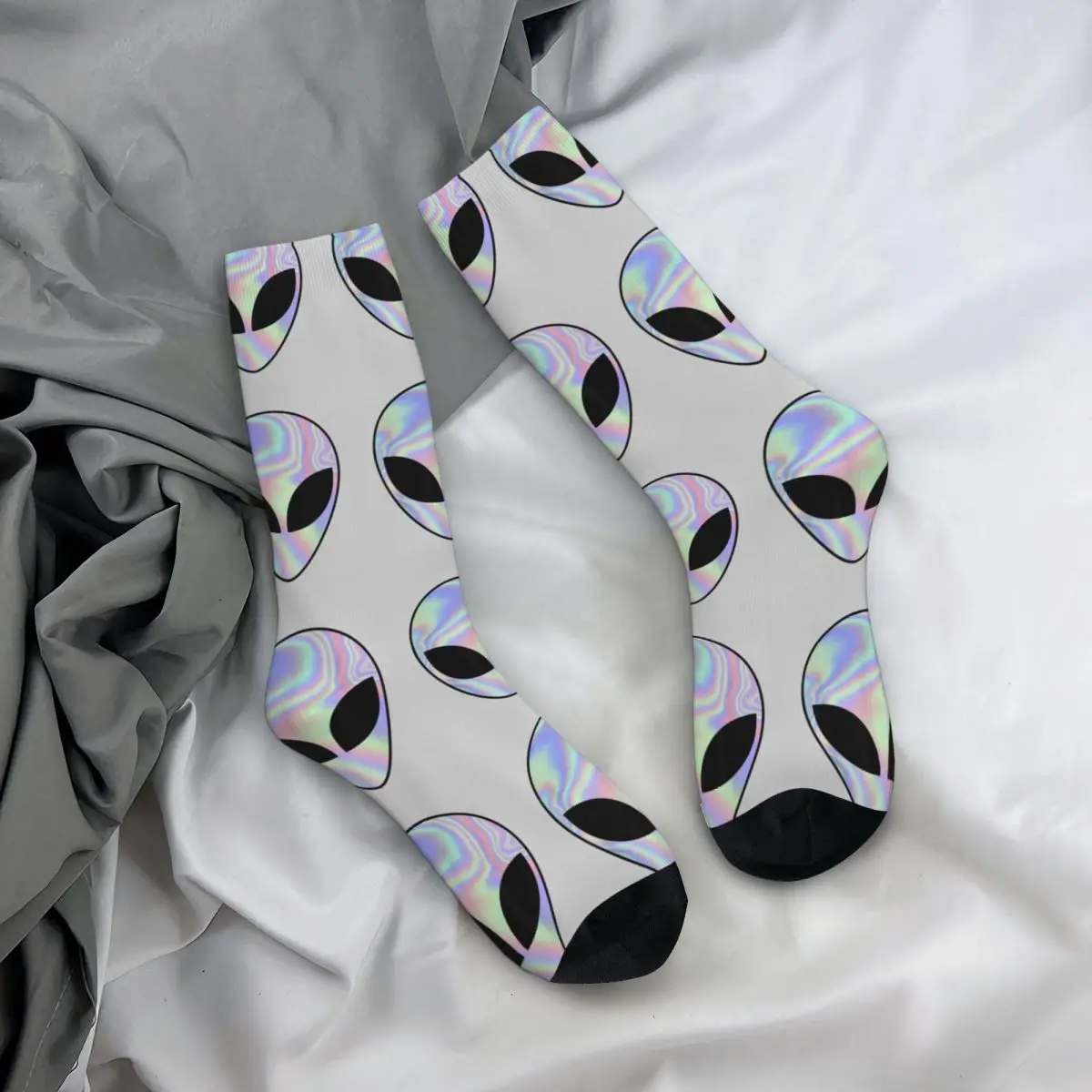 

Alien Head Socks Colorful Alien Hiking Durable Mid Stockings Large Chemical Fiber Old School Youth Socks