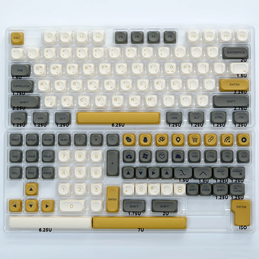 KBDiy-KOA perfil PBT Keycaps para teclado mecânico,