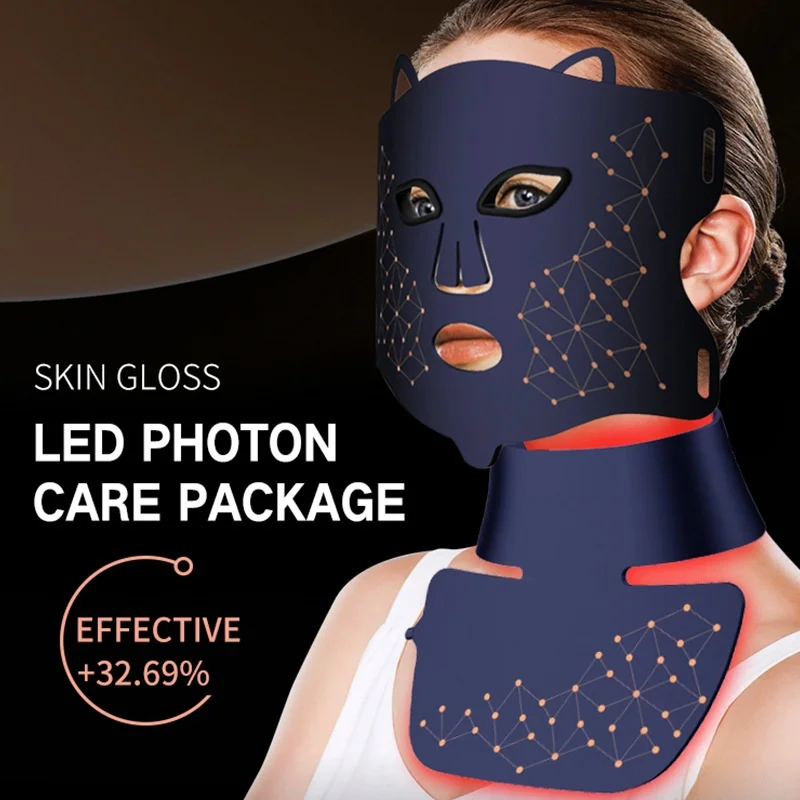 New photorejuvenation instrument, LED red and blue light beauty instrument, headlamp mask gifts