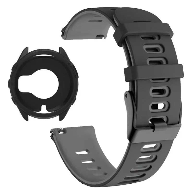 Silicone Anti-Scratch Protective Case with Strap - Soft Protector Cover & Watchband in One