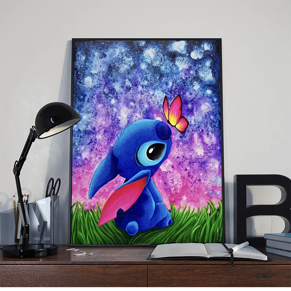 DisneyLiloandStitchwithButterflyDiamondPaintingCartoon5DFull