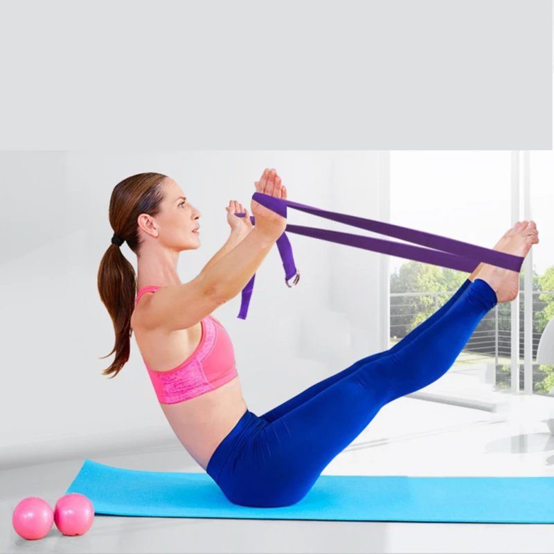 Women Yoga Stretch Strap Multi-Colors Belt Fitness Exercise Gym Rope Figure Waist Leg Resistance Fitness Bands Yoga Belt yoga strap yoga resistance bands