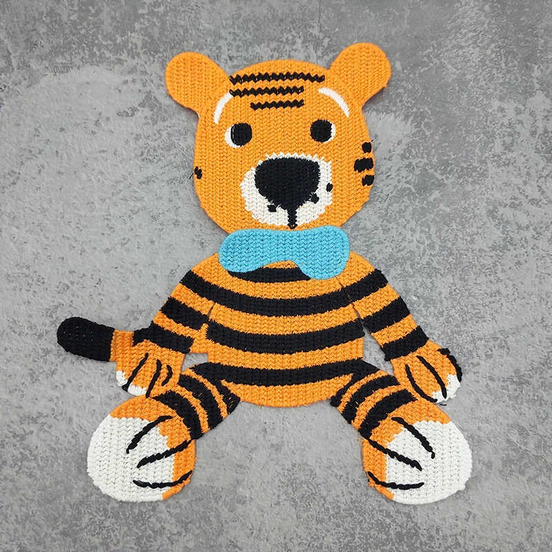 

5Pcs Fashion Cute Cartoon Orange Tiger Embroidery Patch Sewing Clorhing Stickers DIY Jacket Jeans Badge Accessories