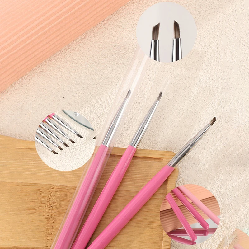 1Pcs Triangular Brush Nails Art Brush Pen 3D Tips Pattern Phototherapy Acrylic UV Gel DIY Manicure Tools