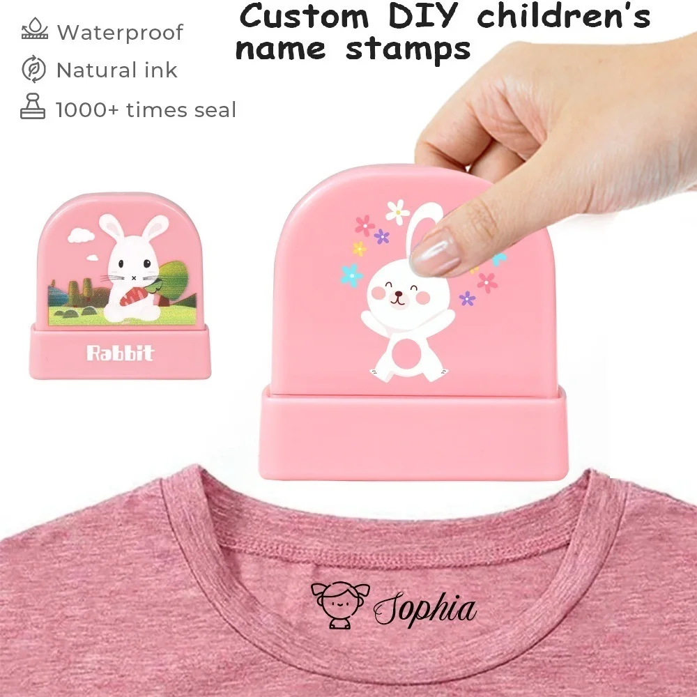 

Custom-Made Baby Name Stamp DIY For Children Name Seal Student Clothes Chapter Not Easy To Fade Security Name Stamp Sticker