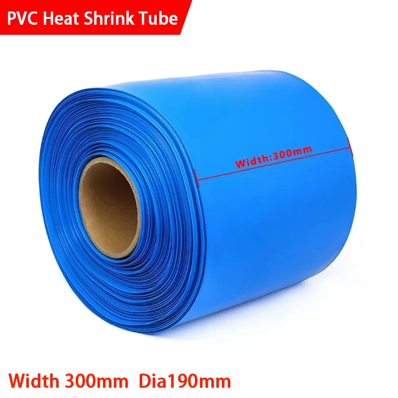 

1/5/10m PVC Heat Shrink Tube Width 300mm Insulated Film Wrap Protection Case Wire Cable Sleeve Lithium Battery 18650 Pack