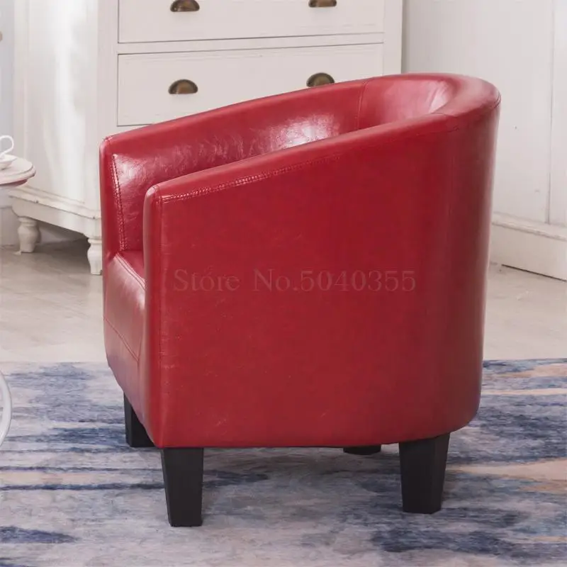 European fabric single sofa chair Internet cafe coffee small sofa hotel room study computer chair