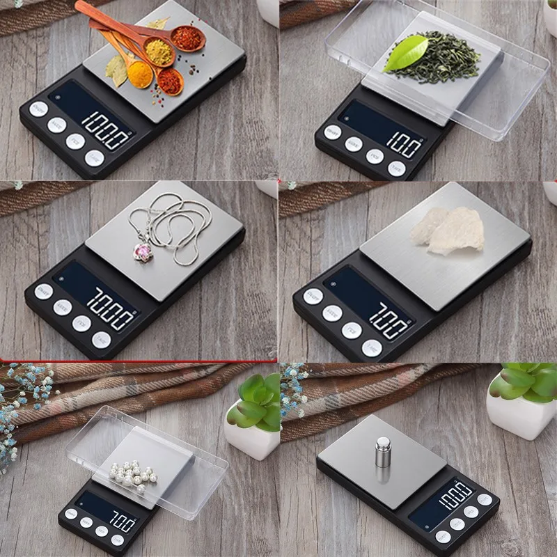 High-Precision Mini Digital Pocket Scale with LCD Display for Jewelry and Gold Measurements