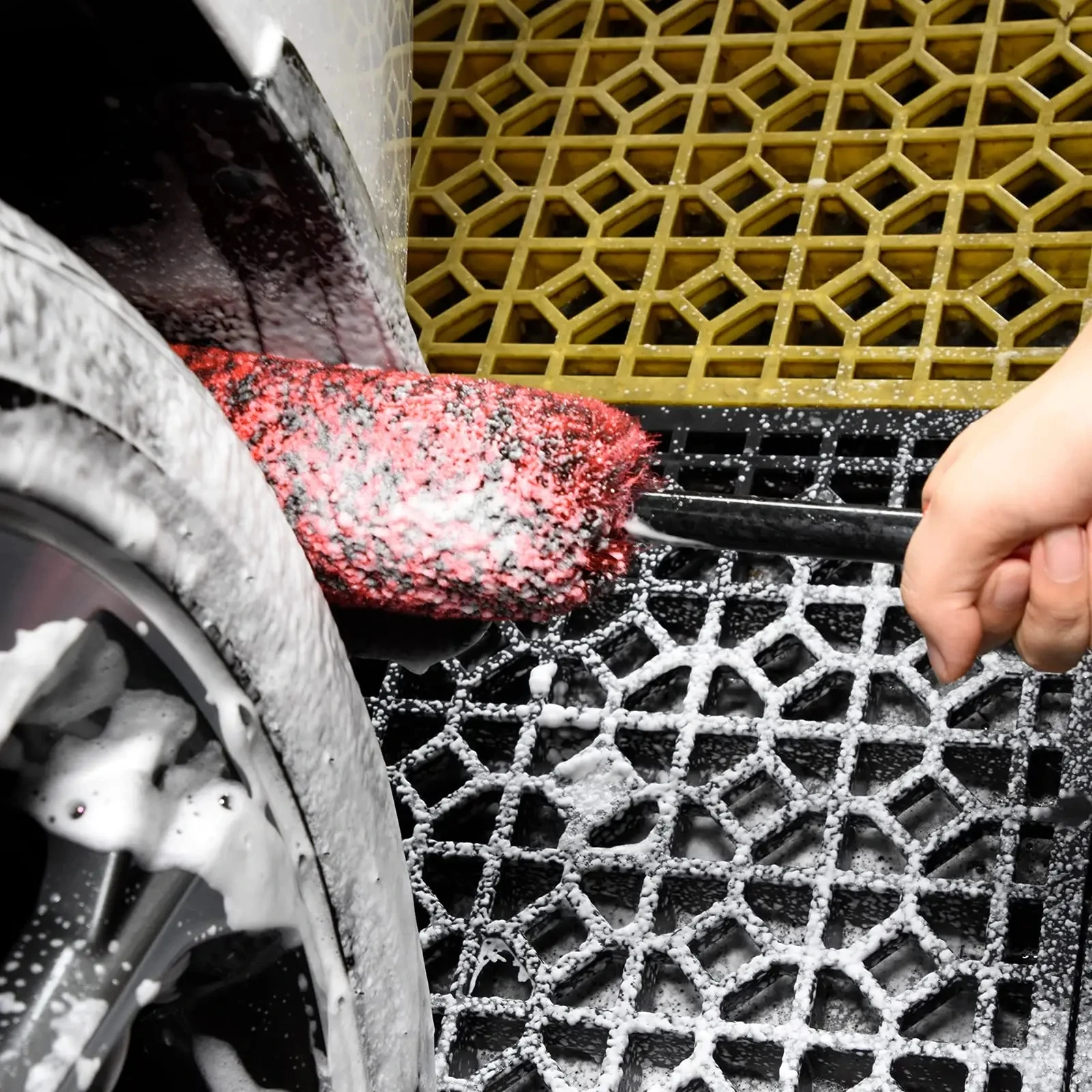 3PCS Car Wheel Detailing Brush Bendable Auto Soft Wheel Woolies Brushes Car Cleaning Tools for Car Rim Tire Washing Accessories 5