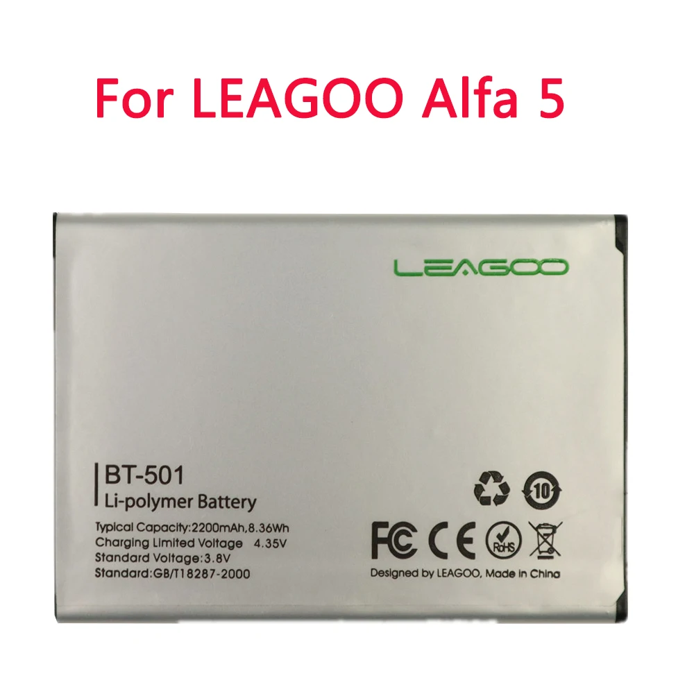 

Высококачественная Оригинальная батарея для телефона BT501 для LEAGOO Alfa 5 Alfa5 BT-501 2200mAh BT 501 аккумулятор + номер отслеживания