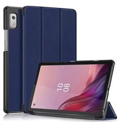 Premium PU Leather Tablet Cover | Magnetic Tri-Fold Stand | With Screen Protector & Stylus for Tab M9 2023 9inch (Dark Blue)