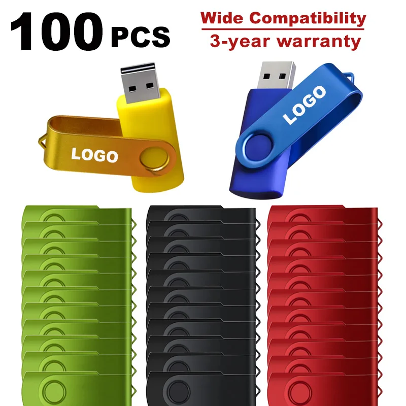 thumbnail image 1 of 100 unidades/lote de memoria USB 2,0 con logotipo personalizado, 4 GB, 8 GB, 16 GB, 32 GB, 64 GB, 2 GB, 1 GB, para regalo de fotografía, 1 of 5