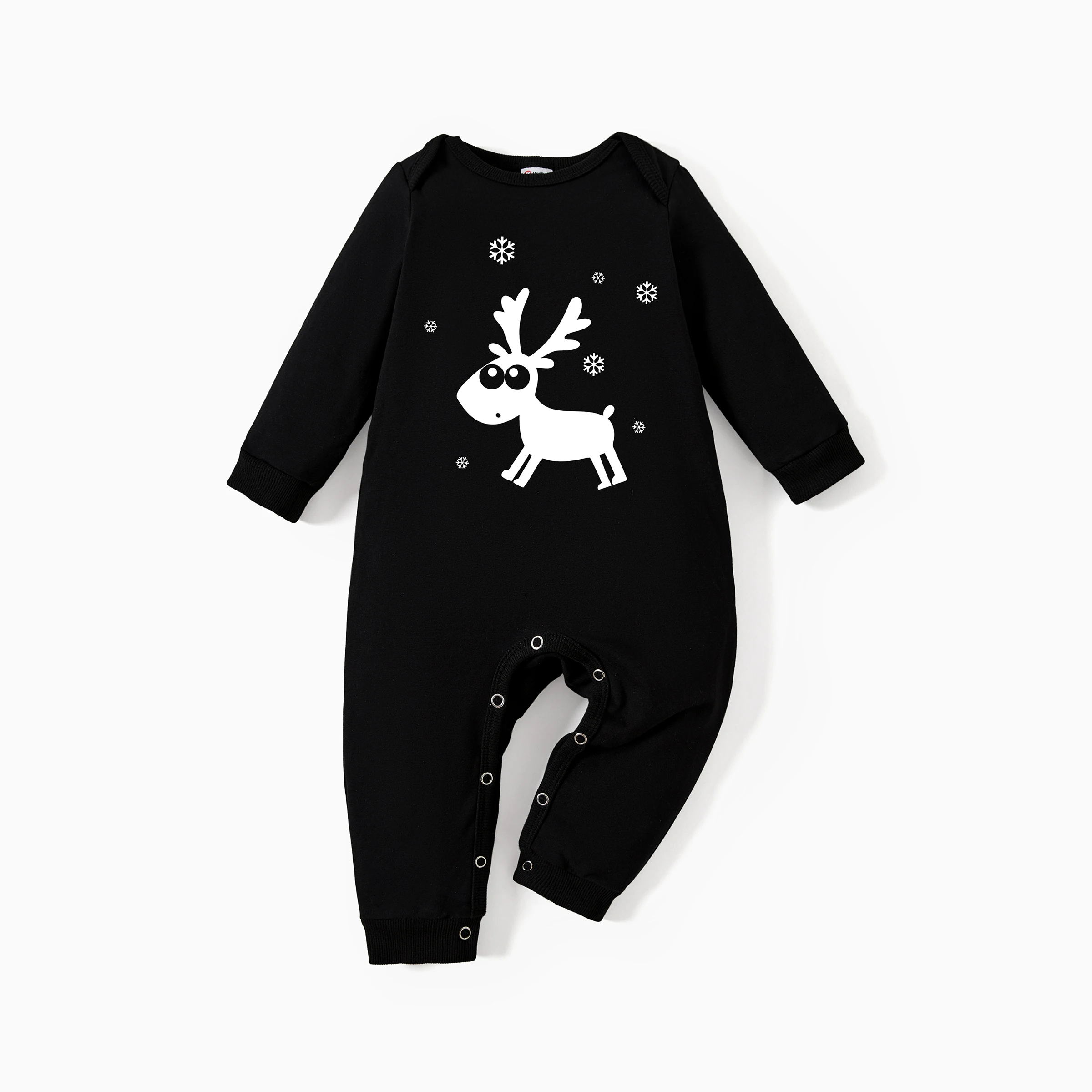thumbnail image 4 of Camisetas navideñas PatPat con mangas largas a juego para toda la familia y un lindo reno gráfico, 4 of 5