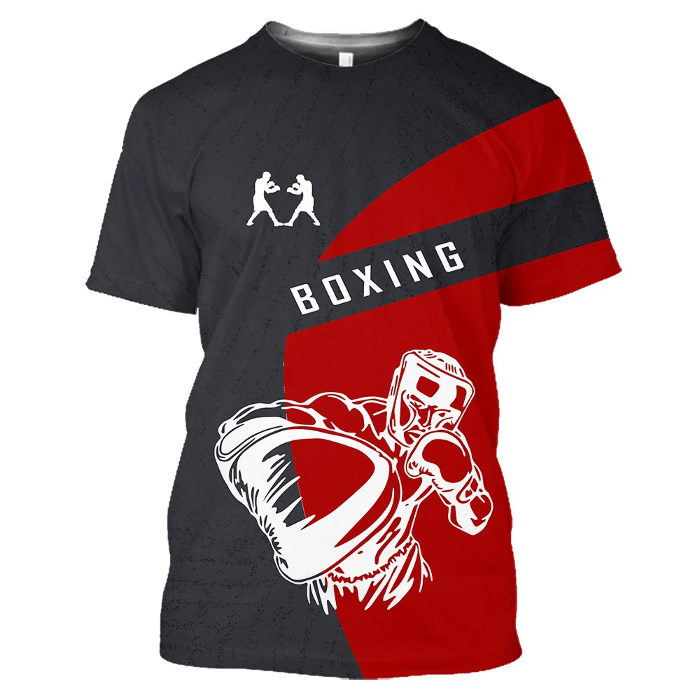 

Men's T-shirt Fitness Fight Printed Short Sleeve Summer O-Neck Oversized Clothing Casual Sweatshirt Fashion T-Shirt For Men
