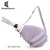 Greatspeed Retro Leather Backpack Tennis Bag Badminton 2-Rackets Tennis Handbag Outdoor Tennis Racket Bag Sports Single Shoulder 4