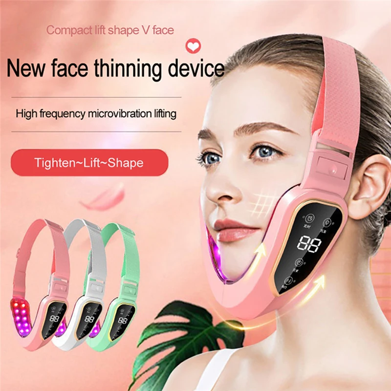 Facial Lifting Device Led Photon Therapy Facial Slimming Vibration