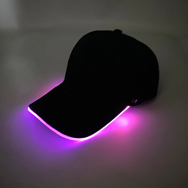 Fashion Glowing Baseball Cap LED Hiphop Hat Club Props Fluorescent Light Up Hat DJ Music Supplies Costume 5