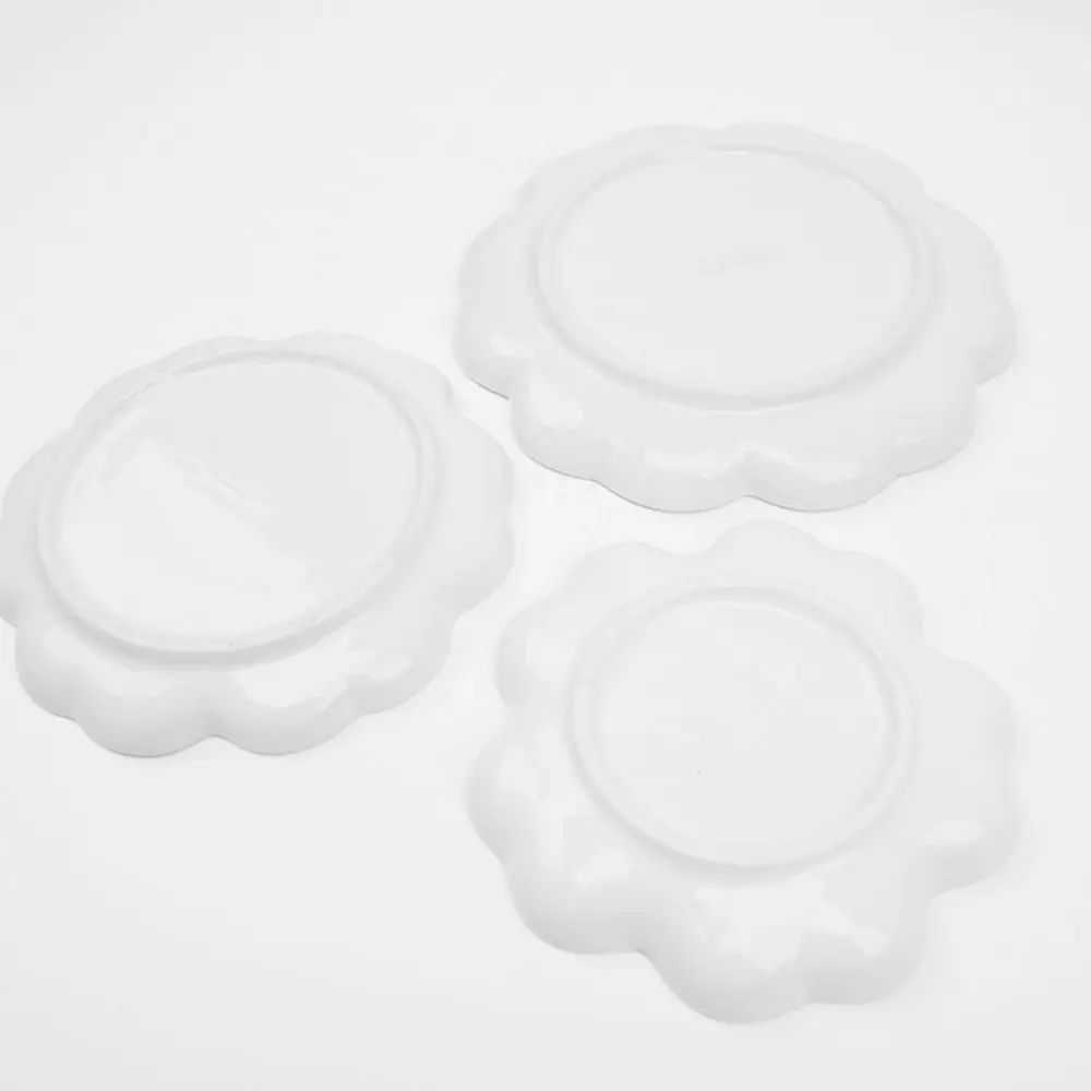 6/7/8/9 그리드 세라믹 페인트 팔레트 흰색 재사용 가능한 도자기 팔레트 내구성이 뛰어난 휴대용 매화꽃 페인트 접시 수채화 접시