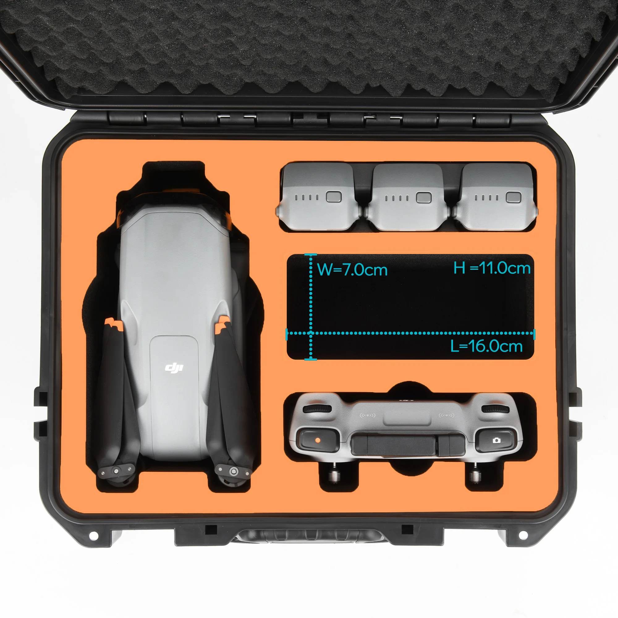 Dji Air 3用防爆収納ボックス、リモートコントロールバッグ、ドローンアクセサリー、rc2、RC-N2 Dji Air 3用の防爆セーフティボックス,ポータブル収納バッグ,防水