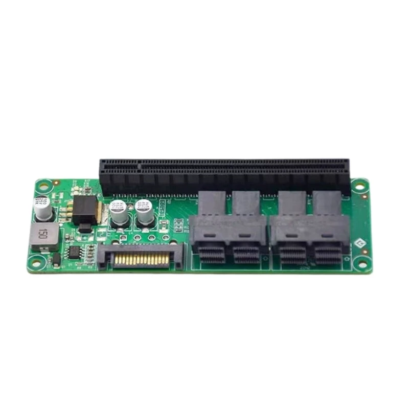 

CPDD 4 Port SFF-8643 to PCIe X16 Expansion Slot Card Transfer Development Board Power Connectors for Server Accessory