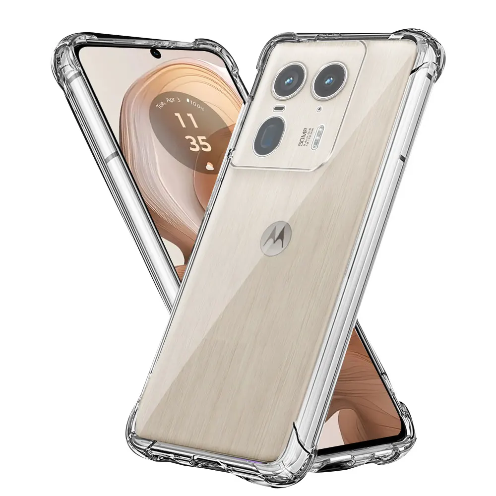 Premium Soft Silicone Clear Shockproof Phone Case for Motorola Moto Edge 50 Series