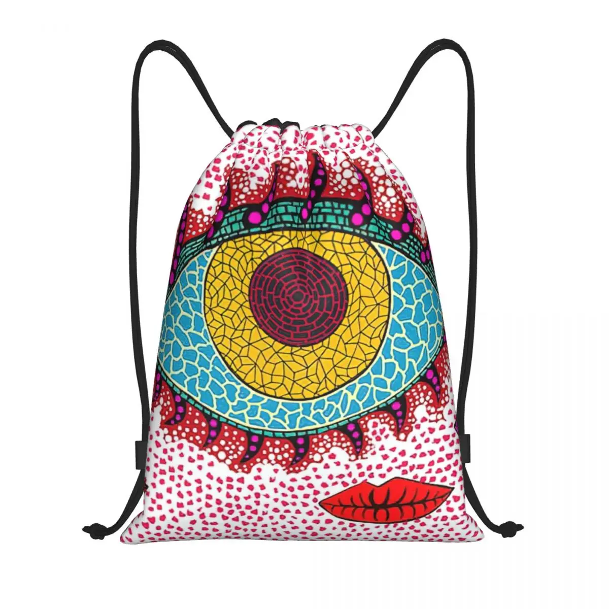 

Yayoi Kusama Drawstring Backpack Women Men Gym Sport Sackpack Foldable Abstract Aesthetic Art Training Bag Sack