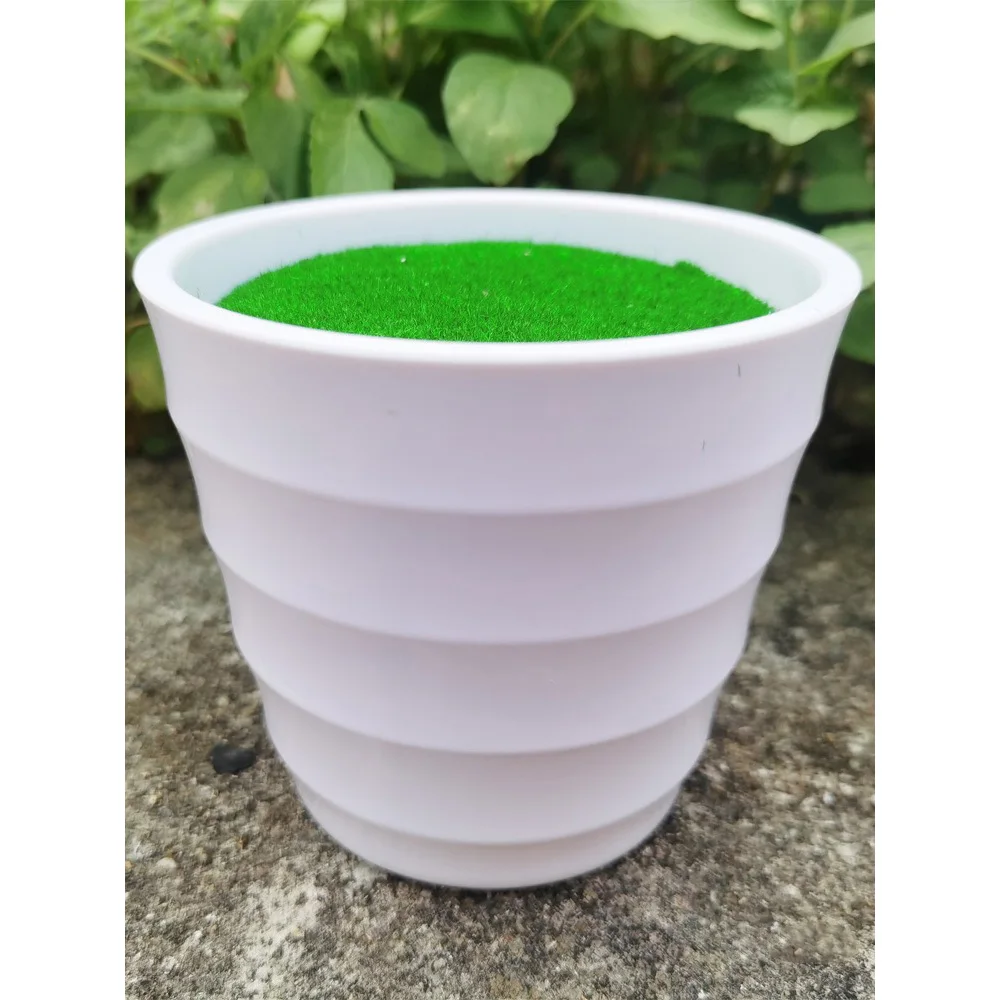 White Decorative Thick Plastic Flower Pot for Home and Garden Decor