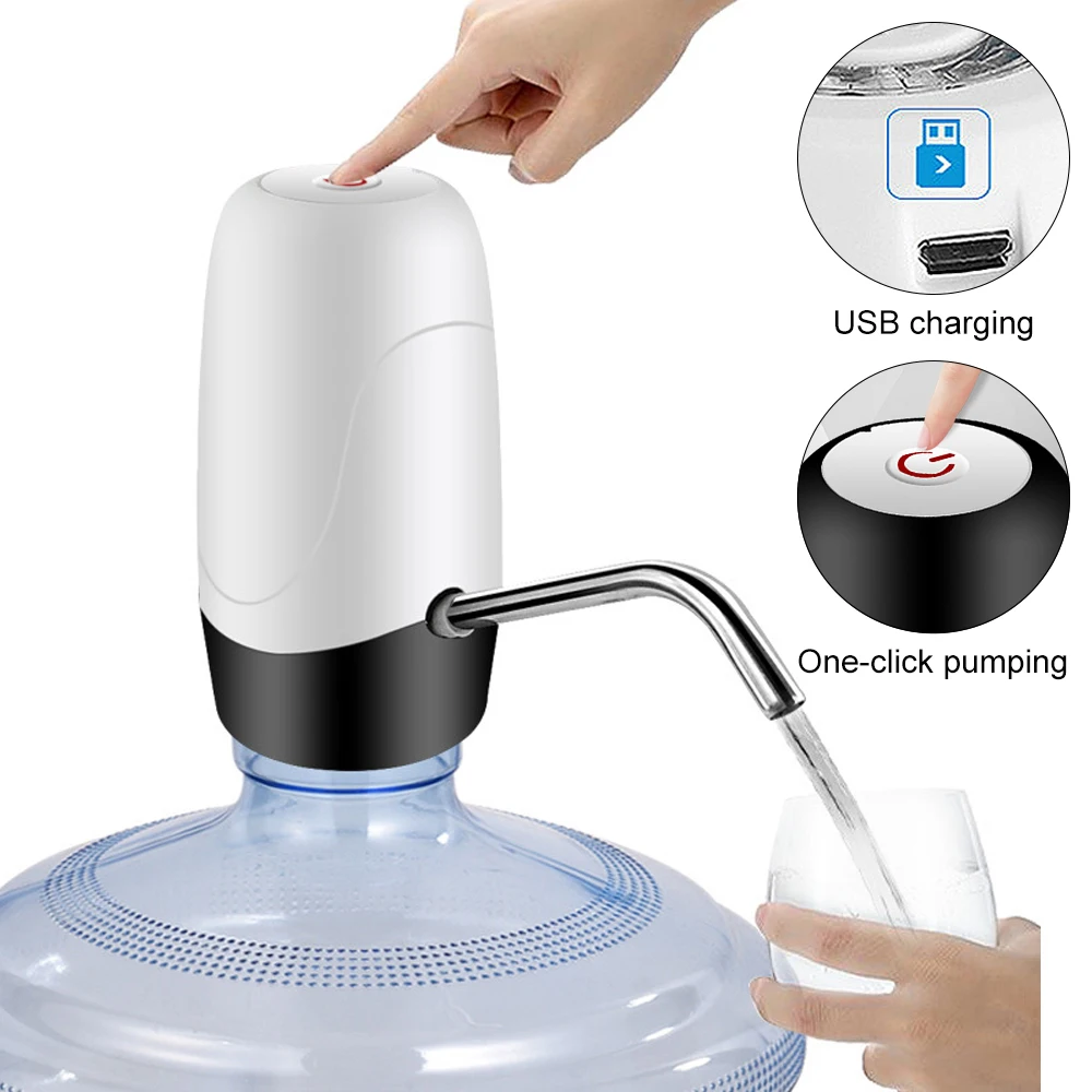 Electric Portable Water Pump Dispenser Drinking Bottle Switch Silent