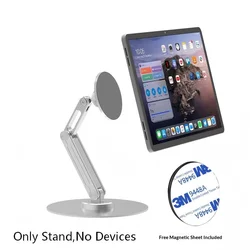 Adjustable Magnetic Rotating Stand with 360° Swivel (Silver)