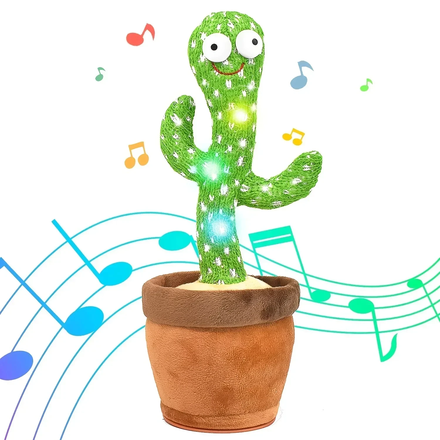 A talking cactus toy that can be charged, recorded, and repeated. Suitable for Spanish, English, and Arabic voice changer 2