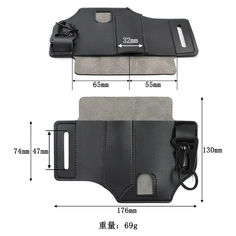 Leather Sheath for Multitool Sheath Pocket Organizer Hunt Tactical Knife Pouch Camping Outdoor Tool Bag