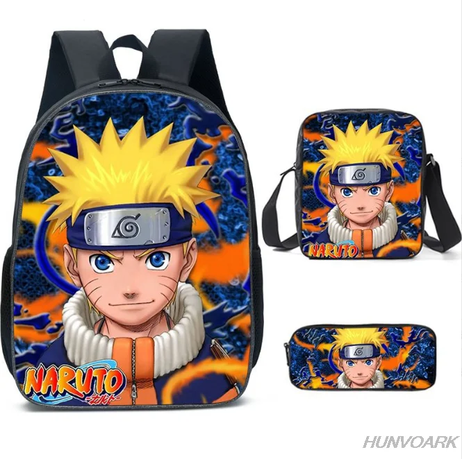 16 Inch Anime Naruto 3d Print Children Backpacks Girl Boys