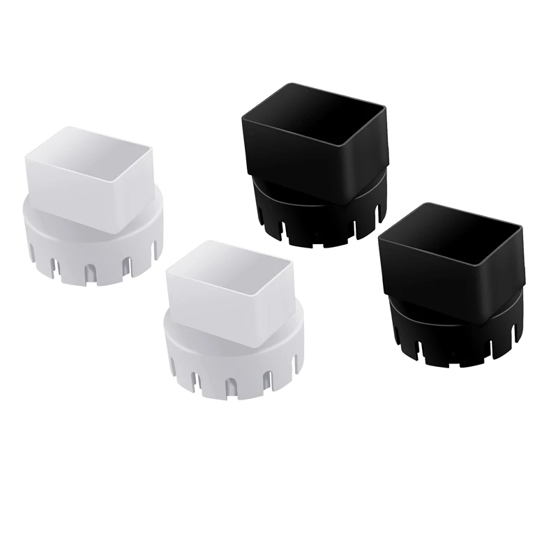 2 Pack Downspout Adaptor To Drain Pipe Roof Rain Gutter Downspout Extensions Universal Black