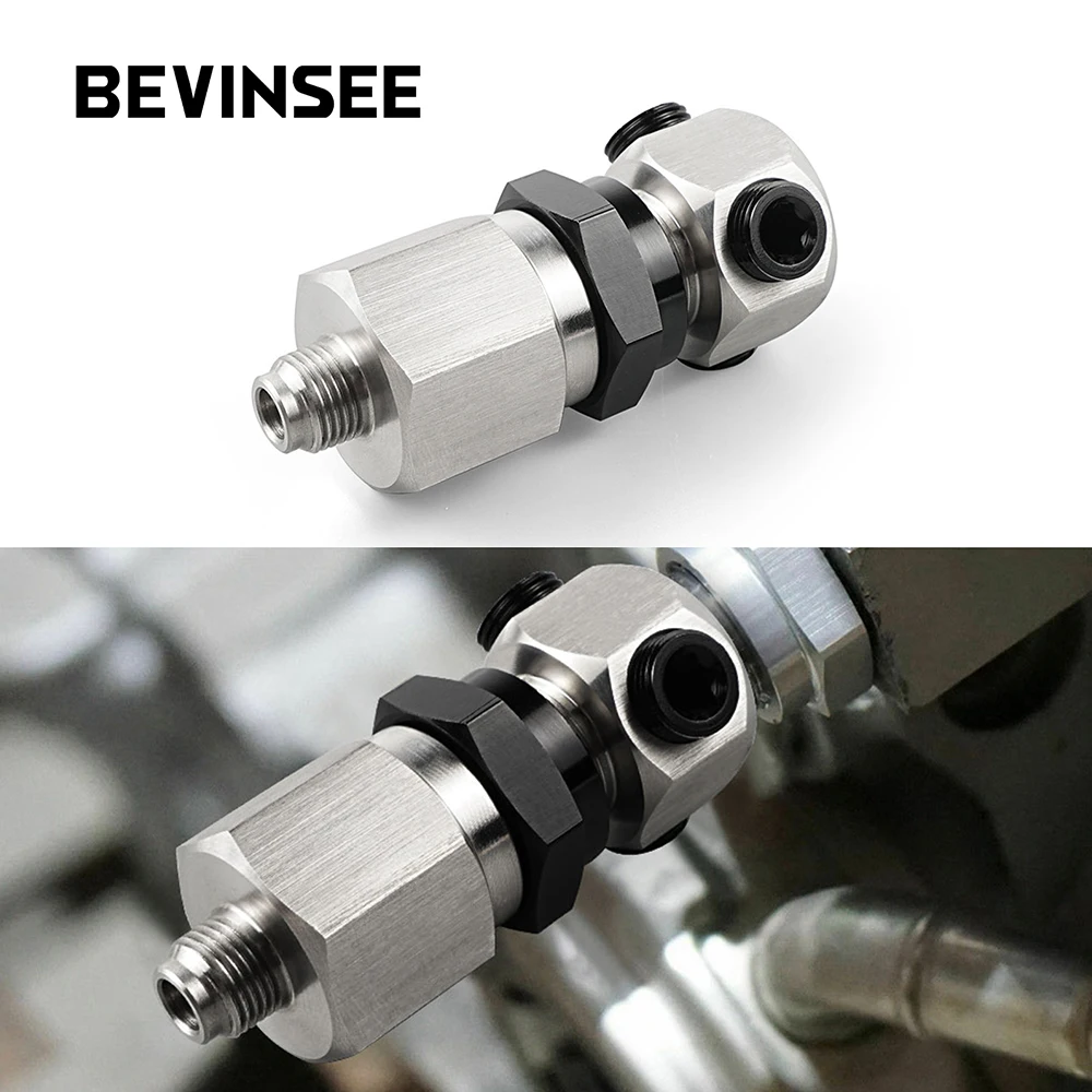 Acura K 시리즈 K20 K24 1/8 BSPT 용 Honda 용 BEVINSEE 스테인레스 스틸 오일 압력 센서 어댑터