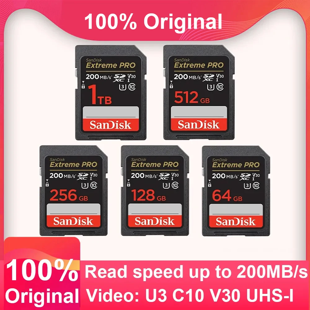 SANDISK - Carte Mémoire SDHC Sandisk Extreme Pro 32 Go jusqu'à 100 Mo/s,  UHS-I